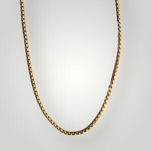 Vitaly Gold Tone Box Chain Necklace 30 inch